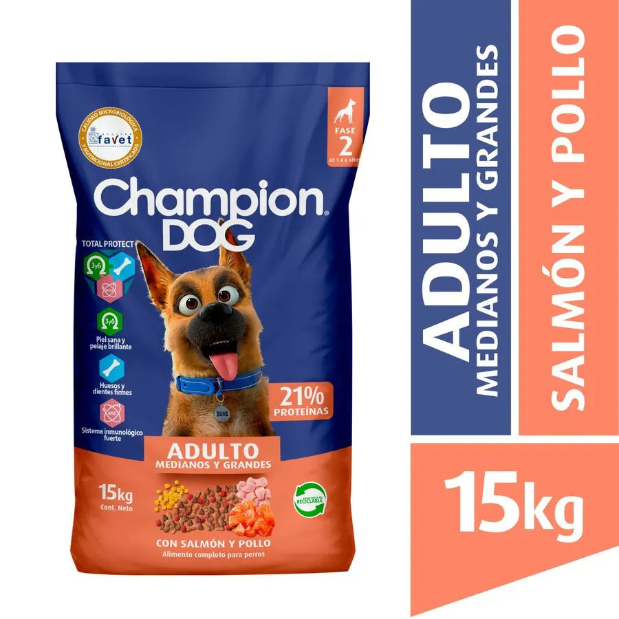 CHAMPION DOG ADULTOS MEDIANOS Y GRANDES 15 KG