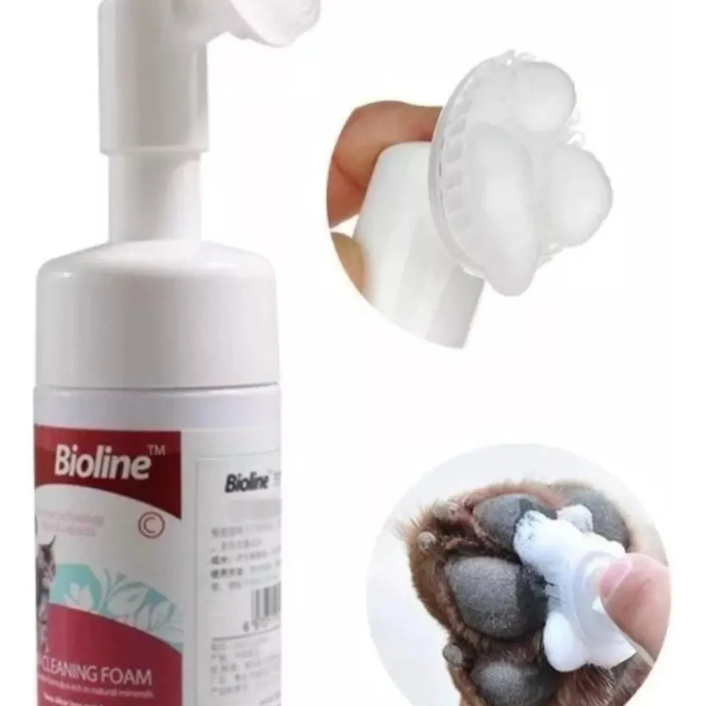 BIOLINE - ESPUMA LIMPIADORA DE PATITAS GATOS